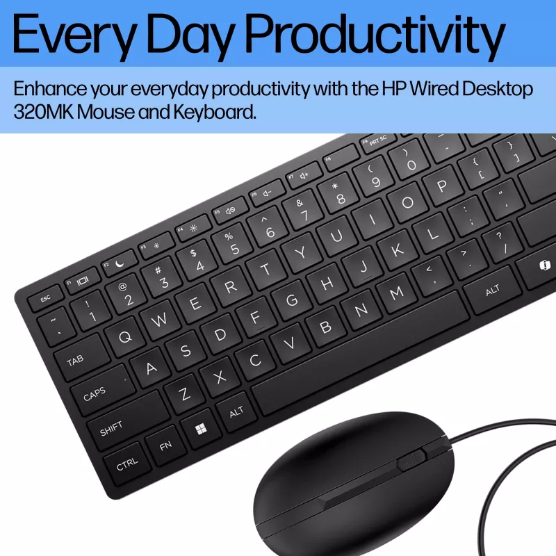 HP Wired Desktop 320MK Ποντίκι και Πληκτρολόγιο