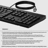 Ενσύρματο Πληκτρολόγιο Full-Size HP 125 – USB, καλώδιο 1,8 m, μαύρο