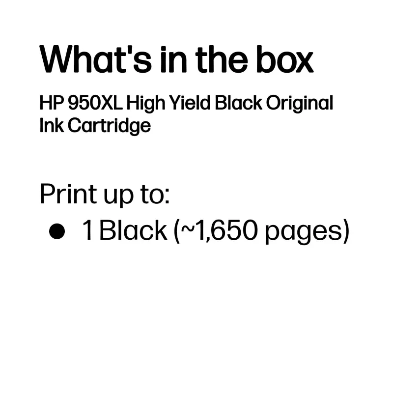 HP 950XL High Yield Μαύρο γνήσιο μελανοδοχείο