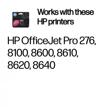 HP 951 Magenta γνήσιο μελανοδοχείο – χρωστική μελάνη, τυπική χωρητικότητα, 8 ml, 535 σελίδες