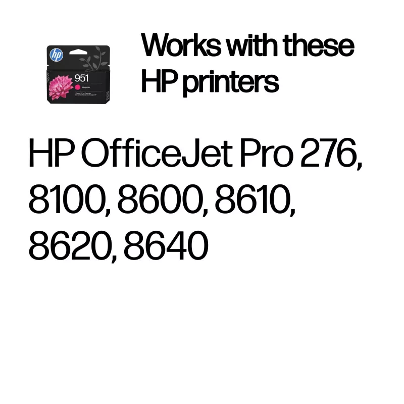 HP 951 Magenta γνήσιο μελανοδοχείο εκτυπωτή, Magenta, 1 τεμ., 535 σελίδες