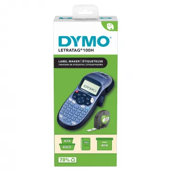 DYMO LetraTag LT-100H φορητός εκτυπωτής ετικετών | εκτυπωτής ετικετών με πληκτρολόγιο ABC και ευανάγνωστη οθόνη LCD 13 χαρακτήρων | για το σπίτι ή το γραφείο | Μπλε