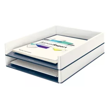Leitz Θήκη εγγράφων WOW Dual Colour, Πλαστικό, Μεταλλικό, Λευκό, A4, 267 mm, 336 mm, 49 mm