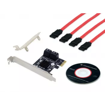 Conceptronic EMRICK 4-Port SATA PCIe Προσαρμογέας με καλώδια SATA