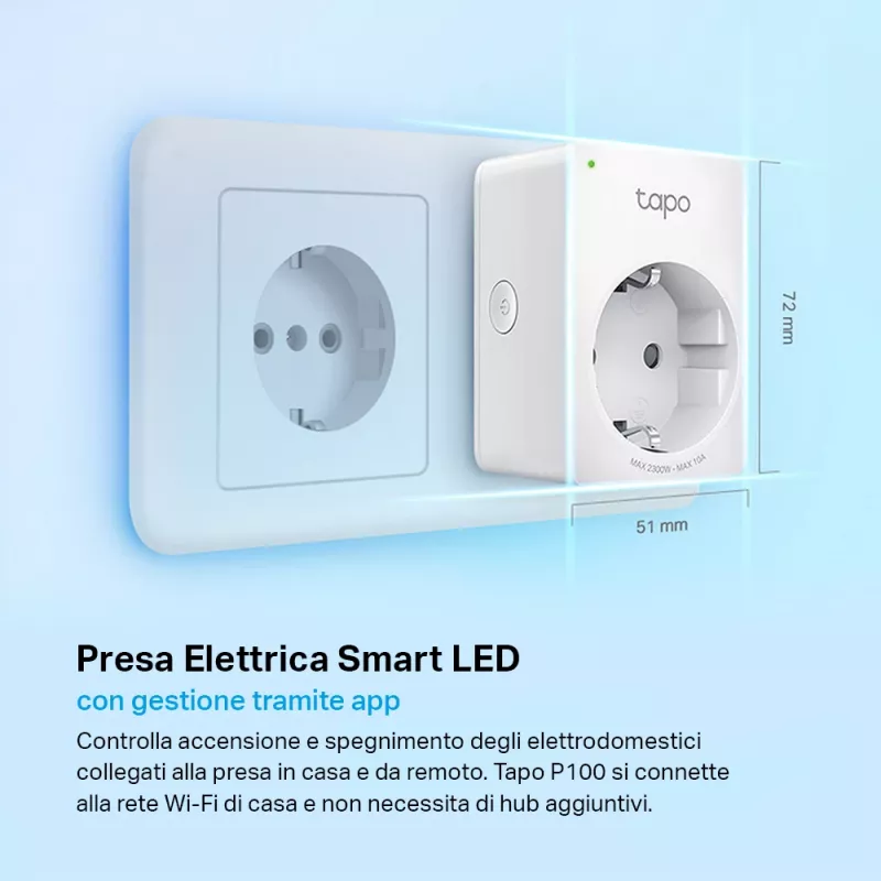 TP-LINK Tapo P100 έξυπνη πρίζα λευκό 2300 W