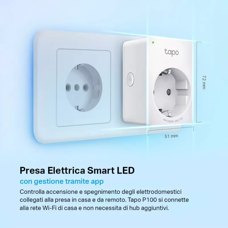 TP-LINK Tapo P100 έξυπνη πρίζα λευκό 2300 W