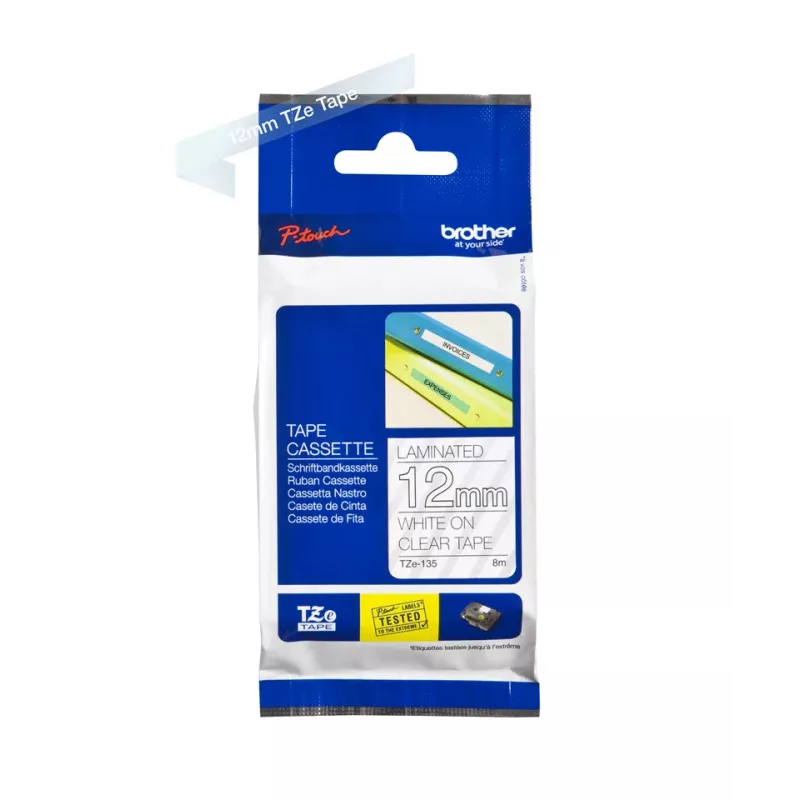 Ταινία πλαστικοποίησης 12 mm Brother TZe135