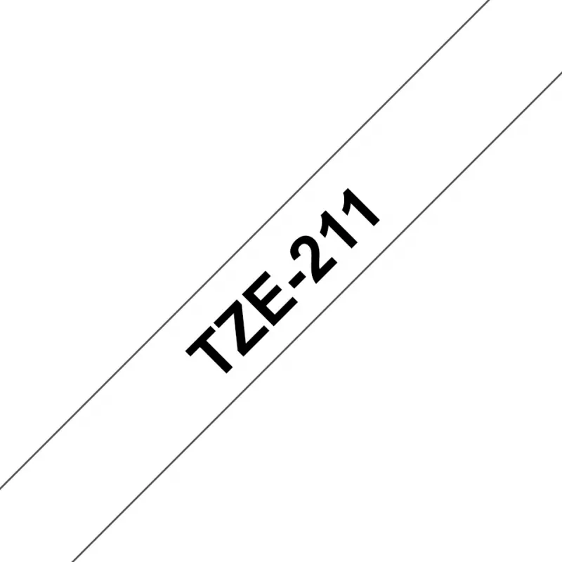 Ταινία ετικετών Brother TZe-211 Μαύρο σε Λευκό