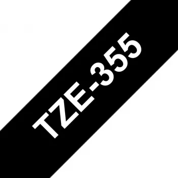 Ταινία ετικετών Brother TZe355 24mm Λευκό σε Μαύρο
