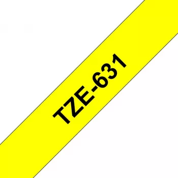 Ταινία ετικετών Brother TZe-631 (TZe) 12 mm x 8 m, μαύρο σε κίτρινο