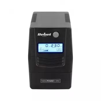 Rebel Nanopower Plus 850 UPS | Off-line | Ημιτονοειδής | 850VA | 480W | LCD | USB