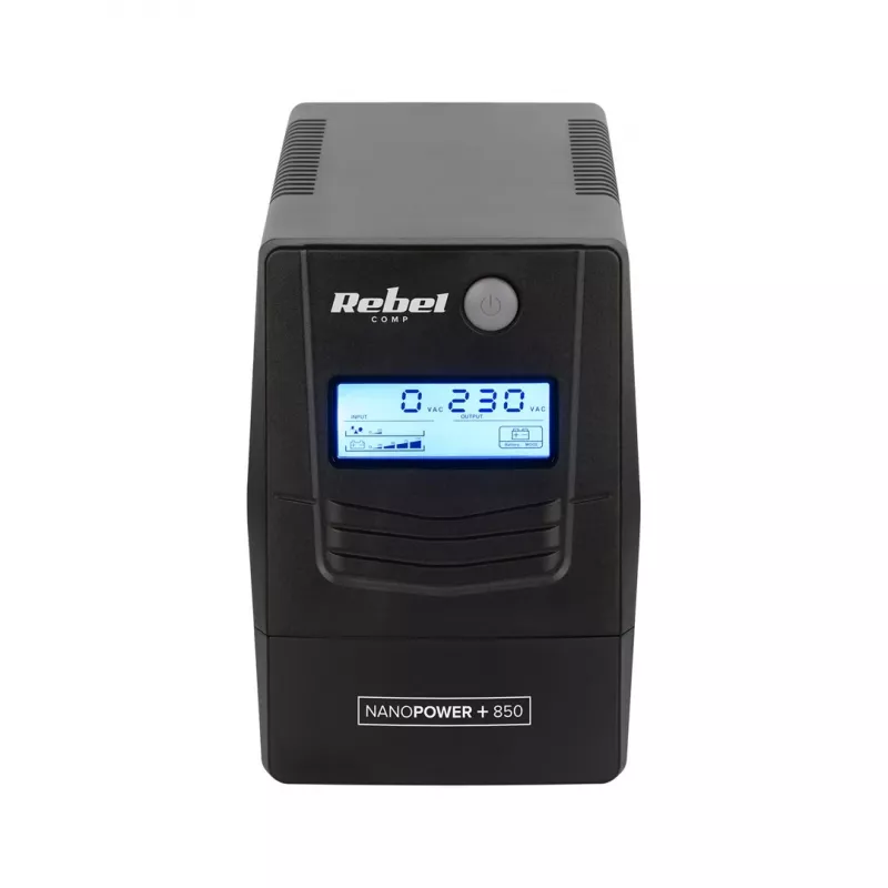 Rebel Nanopower Plus 850 UPS | Off-line | Ημιτονοειδής | 850VA | 480W | LCD | USB