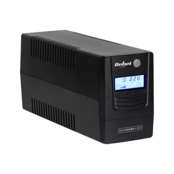 Rebel Nanopower Plus 1000 UPS | Off-line | Ημιτονοειδής | 1000VA | 600W | LCD | USB