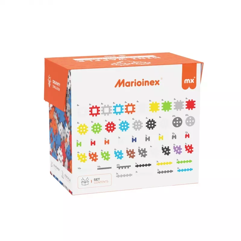 Τούβλα Marioinex Mini Waffle Constructor 300 — συμβατό σετ κατασκευής, 300 τεμ., πολύχρωμο