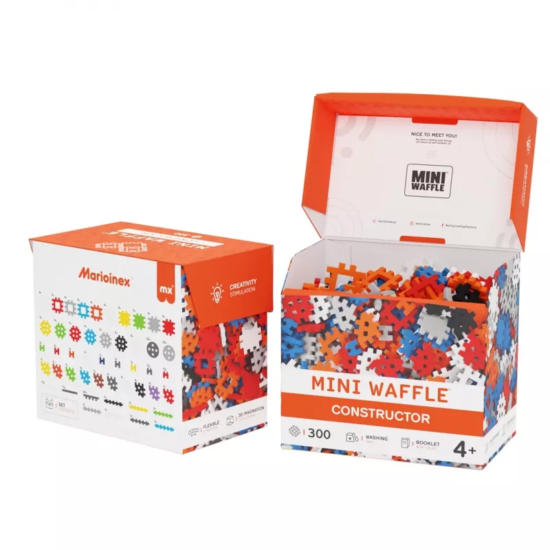 Τούβλα Marioinex Mini Waffle Constructor 300 — συμβατό σετ κατασκευής, 300 τεμ., πολύχρωμο