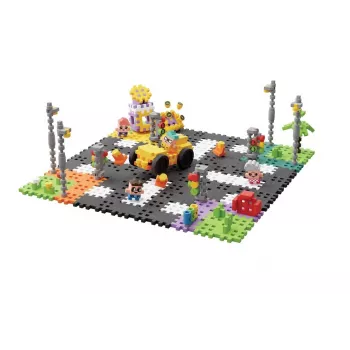 Σετ κατασκευής Marioinex Waffle mini Blocks – Δρόμος, 280 τεμ.