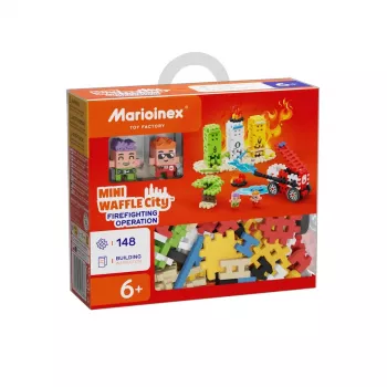 Marioinex Blocks Waffle Mini Πυροσβεστική επέμβαση, 148 τεμ., πολύχρωμο, από 6 ετών