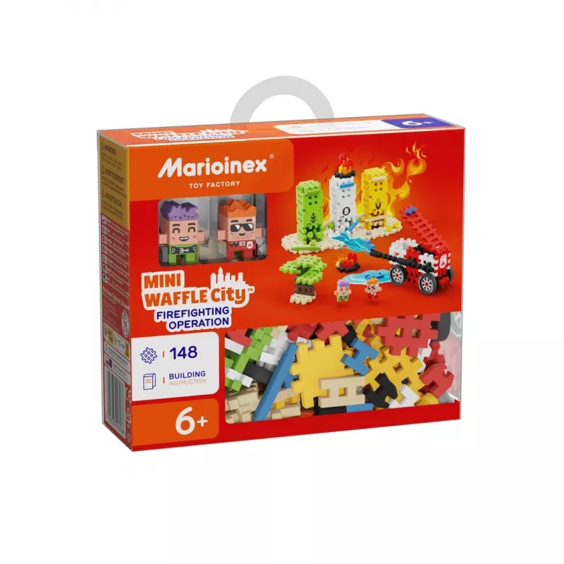 Marioinex Blocks Waffle Mini Πυροσβεστική επέμβαση, 148 τεμ., πολύχρωμο, από 6 ετών