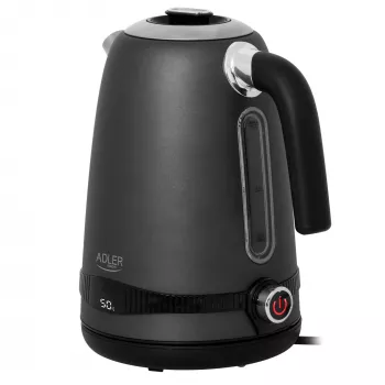 Adler βραστήρας | AD 1295g SS | Ηλεκτρικός | 2200 W | 1,7 L | Ανοξείδωτος χάλυβας | Βάση περιστρεφόμενη 360° | Γκρι