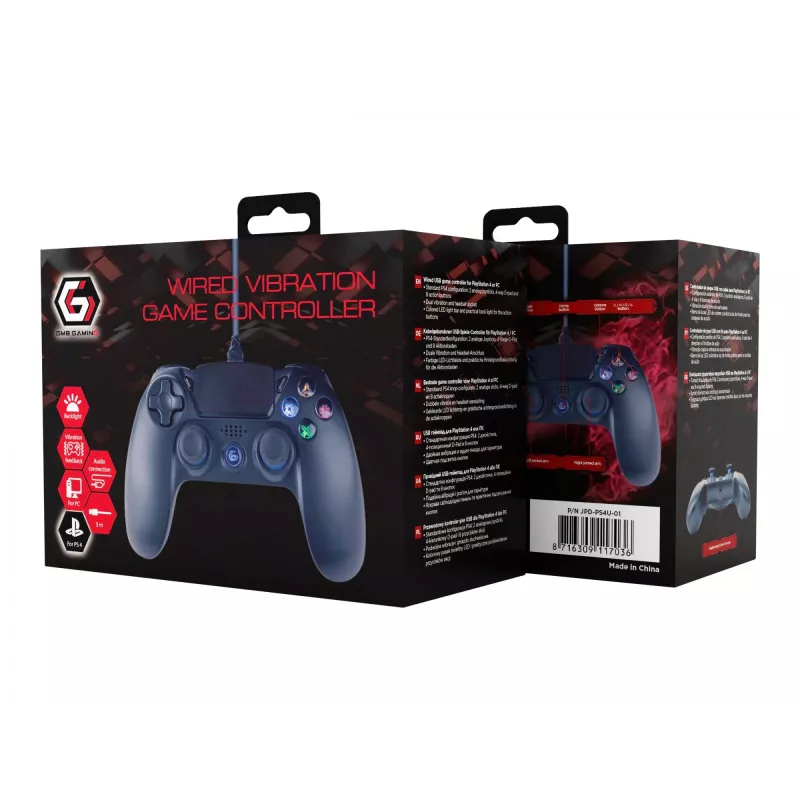 Gamepad Gembird JPD-PS4U-01 μαύρο USB