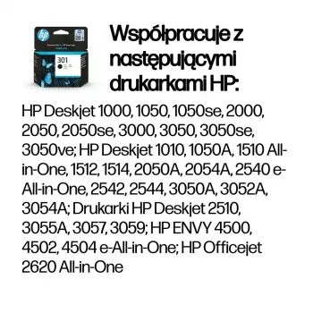 HP 301 μαύρο γνήσιο μελάνι