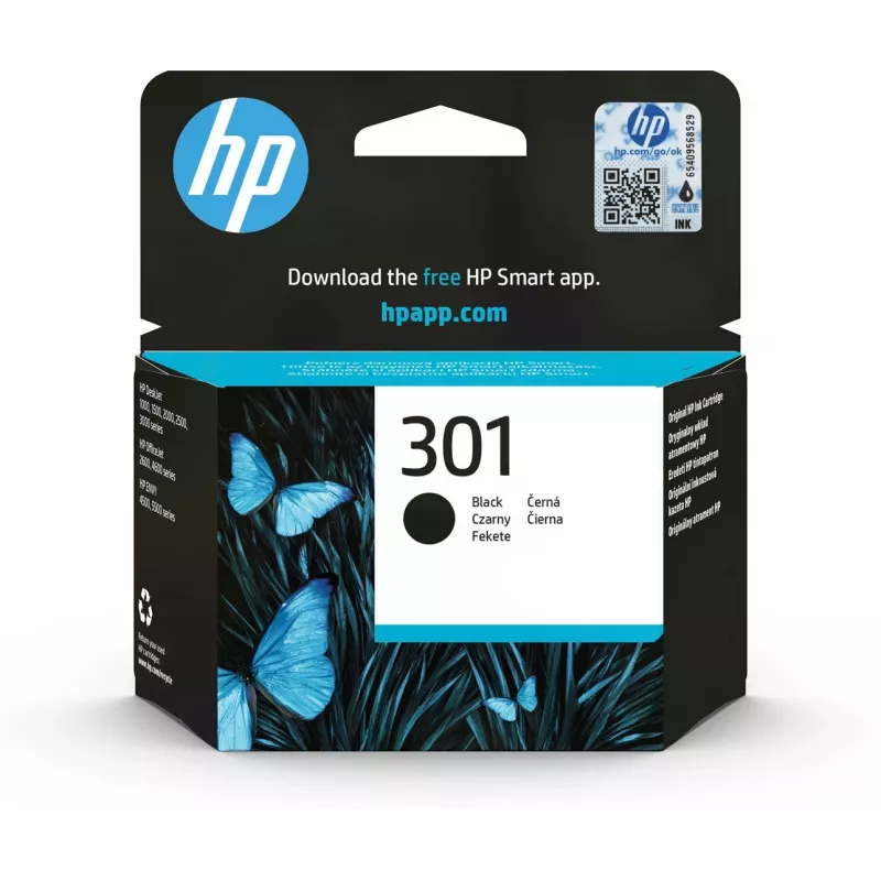 HP 301 μαύρο γνήσιο μελάνι