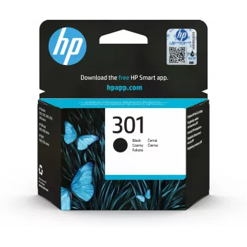HP 301 γνήσιο μελάνι μαύρο τυπικής χωρητικότητας 3 ml