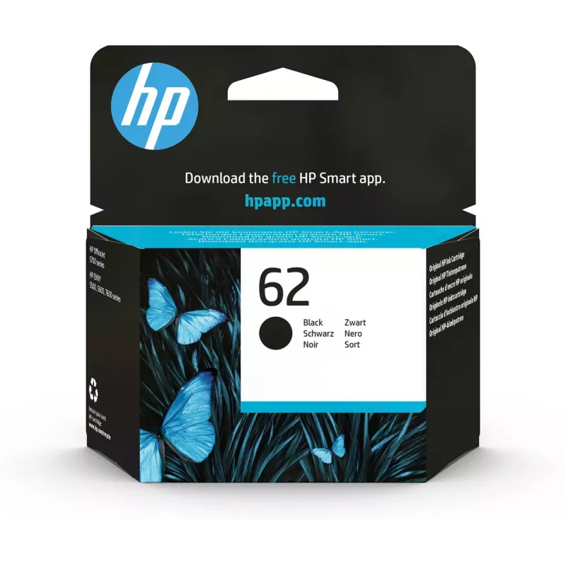 HP 62 μαύρο γνήσιο μελάνι