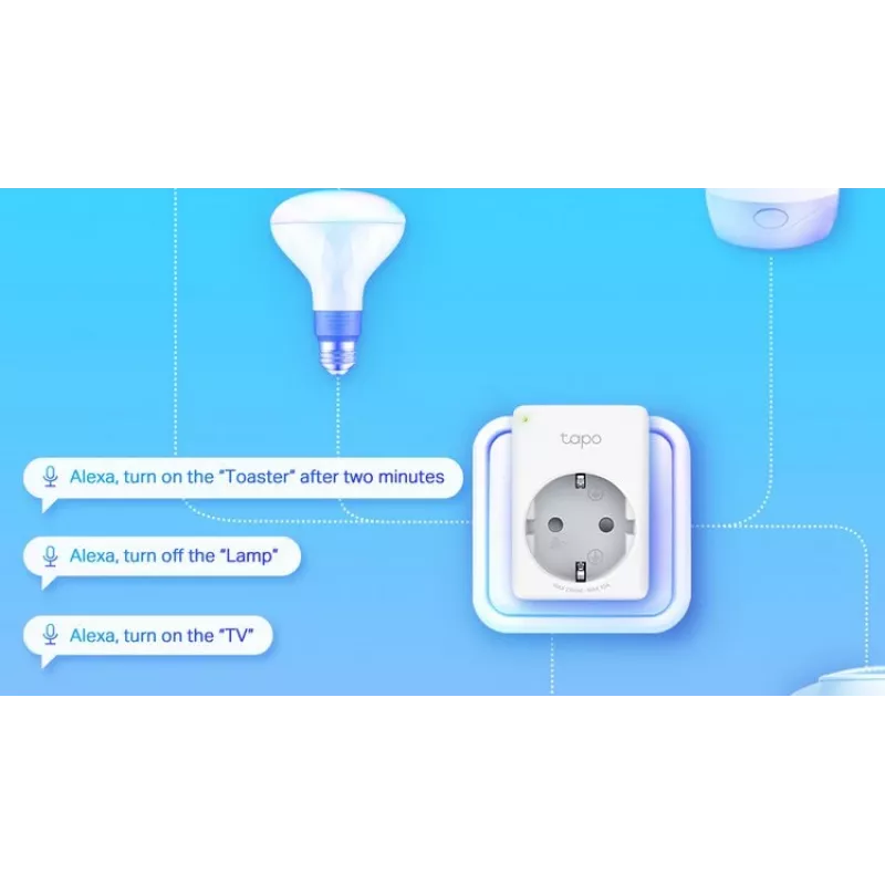 Tapo P100 V2 - Smart Plug - Mini - ασύρματο - 802.11b/g/n, Bluetooth 4.2 - 2