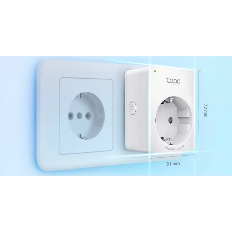 Tapo P100 V2 - Smart Plug - Mini - ασύρματο - 802.11b/g/n, Bluetooth 4.2 - 2