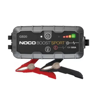 Εκκινητής NOCO GB20 500A ιόντων λιθίου, 24Wh, IP65, 1x USB 5V/2.1A, ενσωματωμένος φακός, για βενζινοκινητήρες έως 4L
