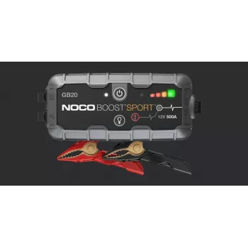 Εκκινητής NOCO GB20 500A ιόντων λιθίου, 24Wh, IP65, 1x USB 5V/2.1A, ενσωματωμένος φακός, για βενζινοκινητήρες έως 4L