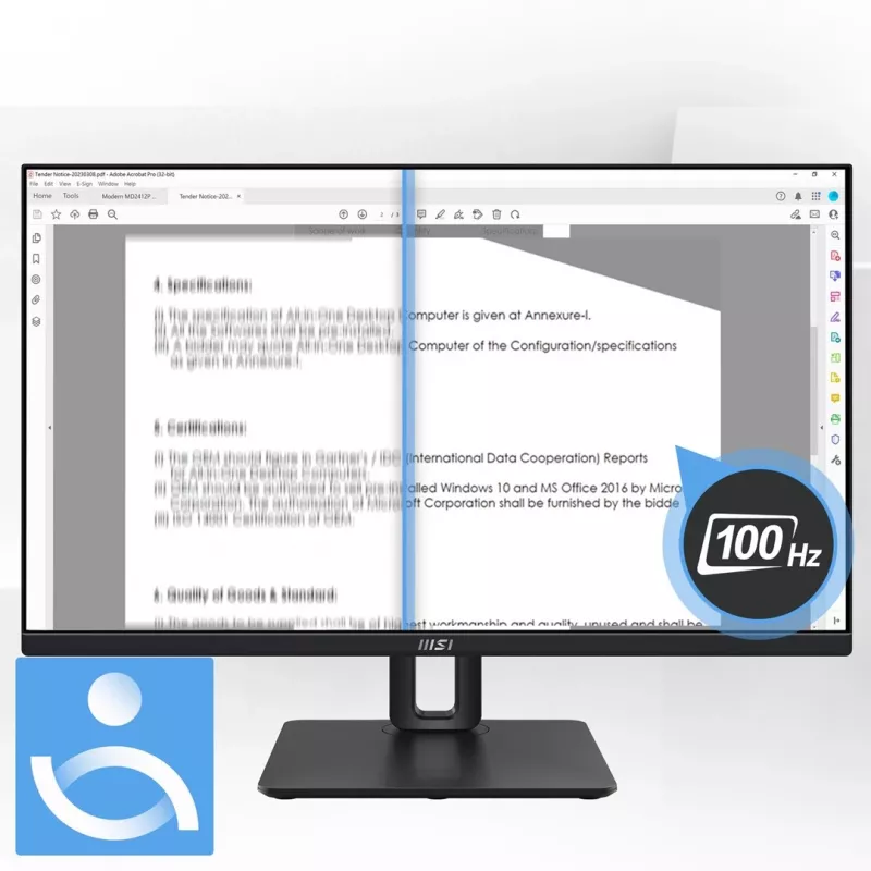 MSI Pro MP245PG 24 ίντσες IPS FHD HDMI/DP Pivot - Επίπεδη οθόνη - 61 cm