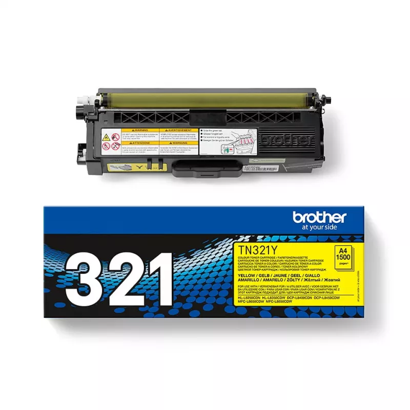 Brother TN-321Y Μελανοδοχείο Toner, Κίτρινο, 1500 σελίδες
