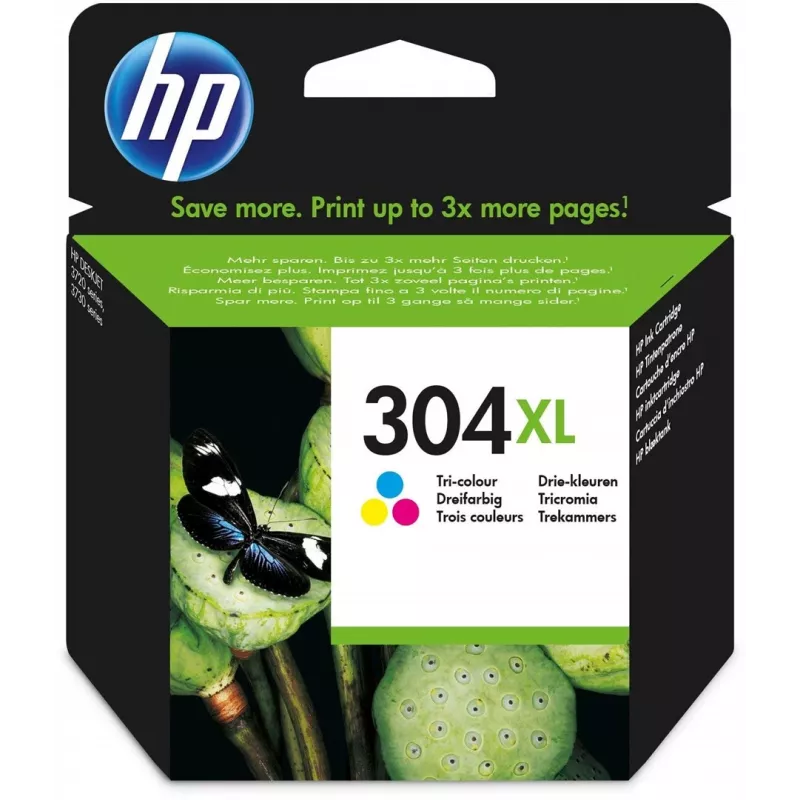 HP 304XL Tri-Color Γνήσιο μελανοδοχείο