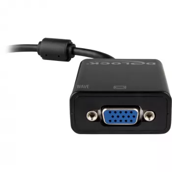 DeLOCK 61848 Προσαρμογέας καλωδίου βίντεο 0,125 m VGA (D-Sub) DisplayPort Μαύρο