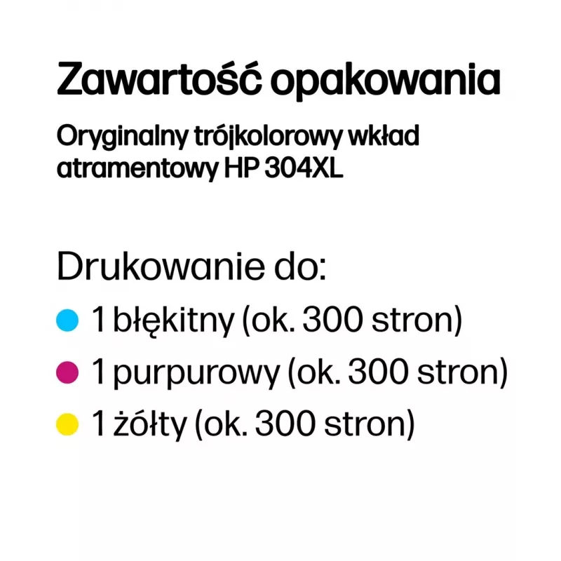 HP 304XL Tri-color Γνήσιο μελανοδοχείο