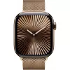 APPLE Watch Series 10 GPS + Cellular 42mm Χρυσή Θήκη Τιτανίου με Χρυσό Milanese Loop