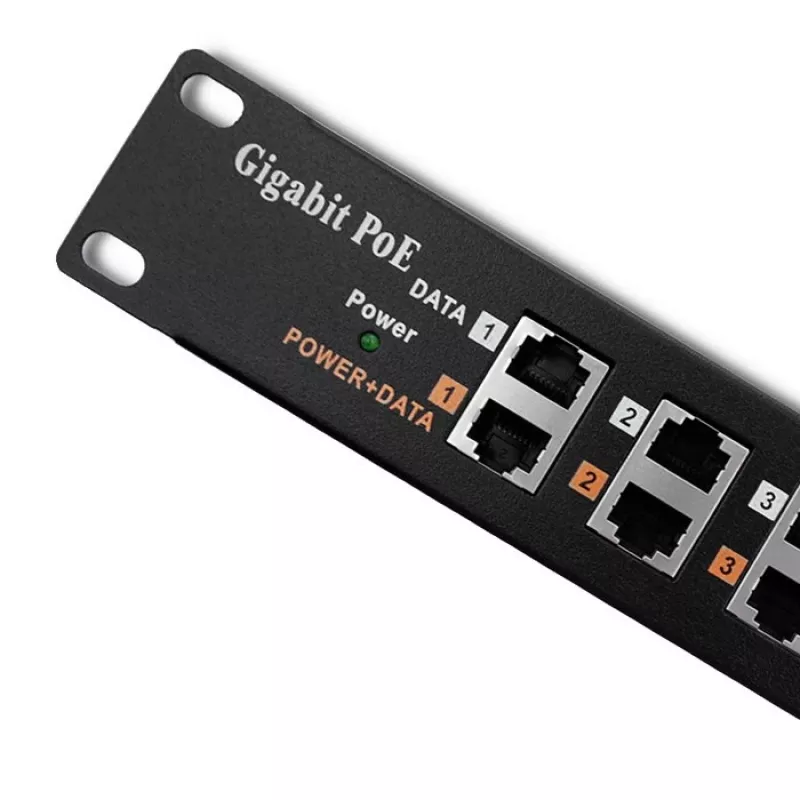 Patchpanel QOLTEC 54478 12 θύρες PoE μαύρο