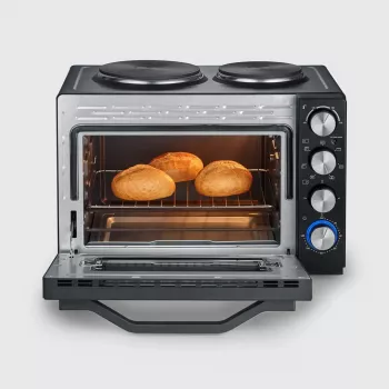 Severin TO 2073 XXL μίνι φούρνος 60 L 2200 W μαύρο με γκριλ