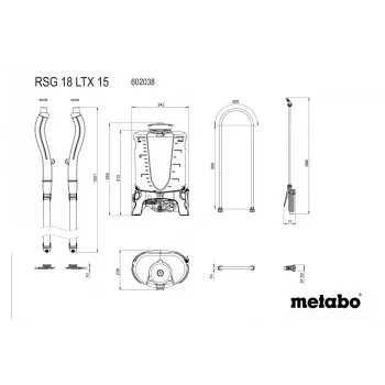 Ψεκαστήρας κήπου πλάτης Metabo RSG 18 LTX 15