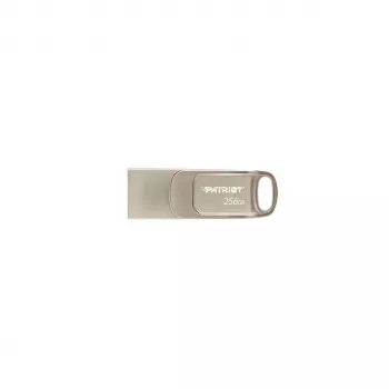Μονάδα USB flash PATRIOT PS256GT560DS5D 256 GB USB 3.2 (USB-A/USB-C) περιστρεφόμενη, ασημί, 120 MB/s