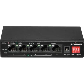 Διακόπτης δικτύου EDIMAX GS-1105PE 5-Port PoE Unmanaged Switch