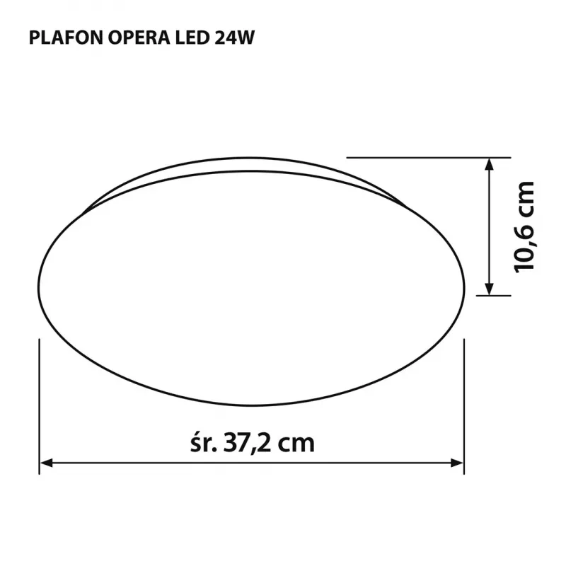 Μοντέρνο φωτιστικό οροφής LED Activejet OPERA LED 24W