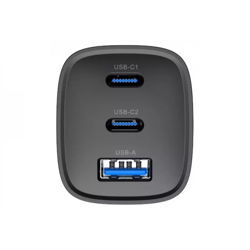 Havit UC20 φορτιστής ταξιδιού τριών θυρών GaN 65W μαύρος