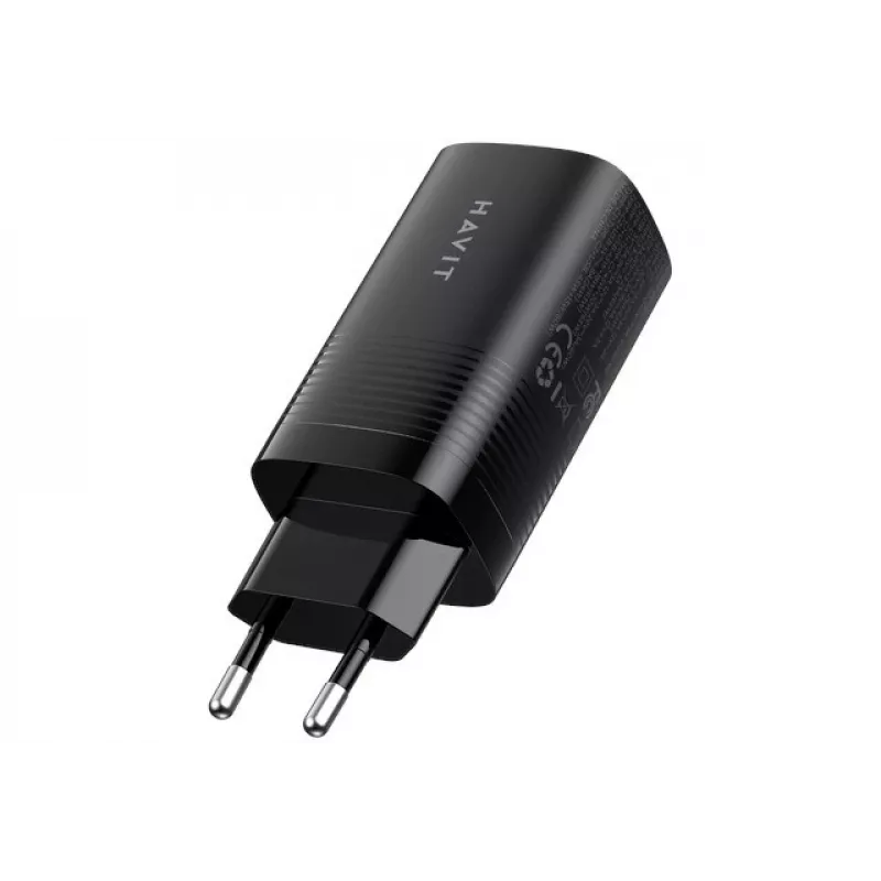 Havit UC20 φορτιστής ταξιδιού τριών θυρών GaN 65W μαύρος