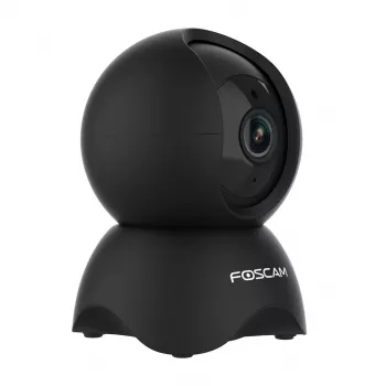 IP κάμερα ασφαλείας Foscam X5, σχήμα λαμπτήρα, 5 MP (2560×1920), Wi‑Fi & Ethernet, MicroSD έως 256 GB, 360° περιστροφή/κλίση, 6x ψηφιακό zoom, νυχτερινή όραση 8 m