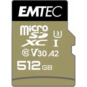 Κάρτα μνήμης Emtec 512GB MicroSDXC UHS-I ECMSDM512GXC10SP