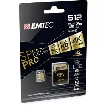 Κάρτα μνήμης Emtec 512GB MicroSDXC UHS-I ECMSDM512GXC10SP