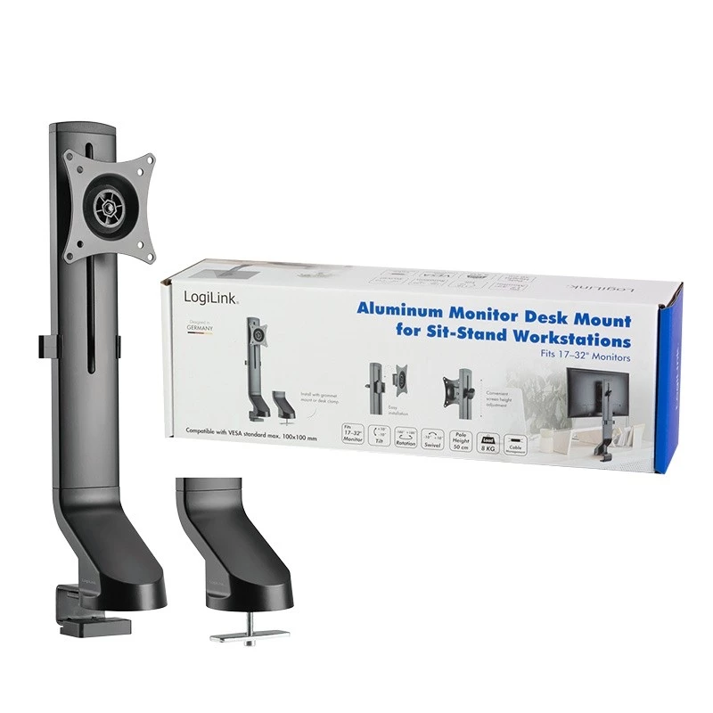 LOGILINK BP0161 Βάση οθόνης 17-32 ίντσες χάλυβας για επίπεδες και κυρτές οθόνες 8 kg max.